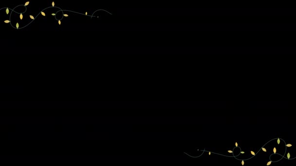 Ampoule Clignotant Cadre Bordure Avec Espace Copie Fête Noël Nouvel — Video