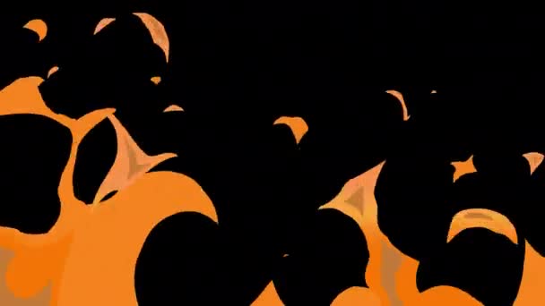 Cartoon Overgang Vloeibaar Vuur Effect Lus Animatie Video Transparante Achtergrond — Stockvideo