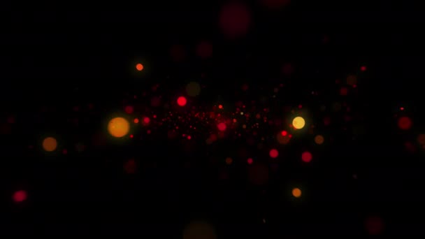 Bokeh Λάμπει Πολύχρωμα Σωματίδια Λαμπερή Λάμψη Σωματίδια Βρόχο Animation Alpha — Αρχείο Βίντεο