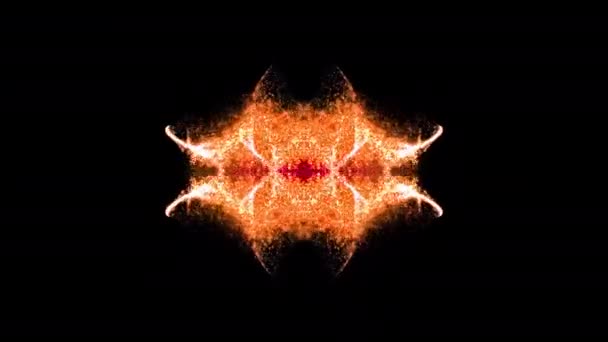 粒子显示具有黑色背景的爆炸运动图形视频 — 图库视频影像