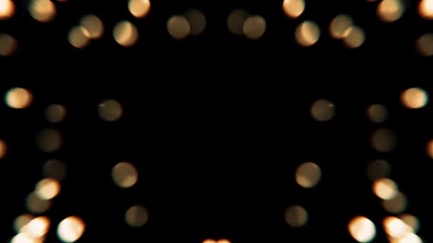 Bokeh Renkli Partiküller Işıldayan Parıldayan Parçacıklar Siyah Arkaplan Ile Döngü — Stok video