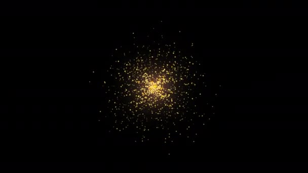 Explodir Cintilante Brilho Estrela Poeira Partícula Mágica Revelar Loop Animação — Vídeo de Stock