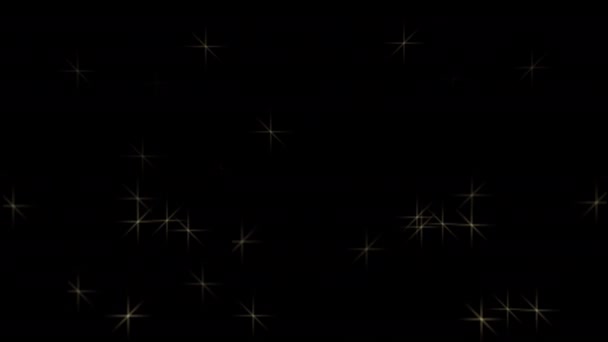 Świecące Gwiazdy Błyszczące Pył Pył Cząsteczka Magiczna Pętla Animacja Wideo — Wideo stockowe
