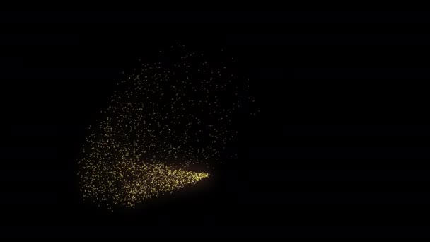 Błyszczący Brokat Gwiazda Pył Ślad Cząsteczka Magia Ogon Pętla Animacja — Wideo stockowe