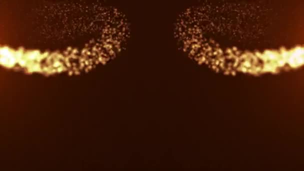 Glittrande Glitter Damm Spår Partikel Magi Svans Loop Animation Video — Stockvideo