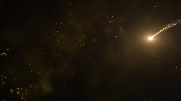 Brilho Cintilante Estrela Poeira Trilha Partícula Mágica Cauda Loop Vídeo — Vídeo de Stock