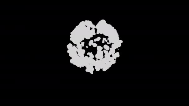 カートゥーン雪爆発Fx要素 アルファチャンネル付き透明な背景 — ストック動画