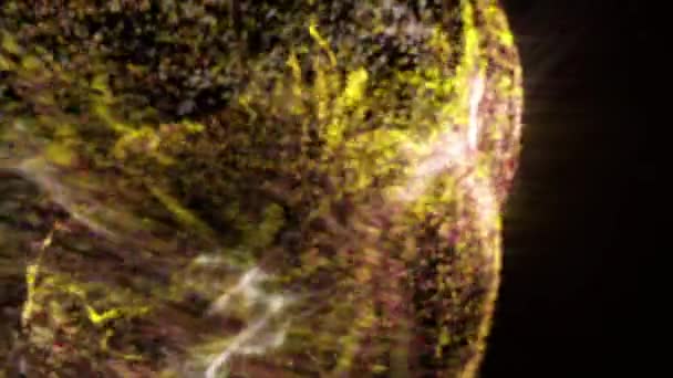 Kleurrijke Futuristische Digitale Vliegende Golf Deeltjes Stromen Bewegende Animatie Abstracte — Stockvideo