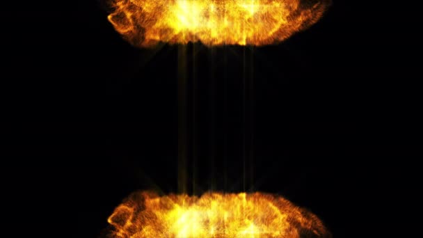 Explosión Partículas Efecto Revelador Animación Explosión Abstracta Con Fondo Negro — Vídeos de Stock