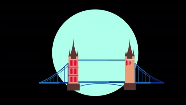 Rejse Animation Sommer Ferier Turisme Koncept Væsentlige Elementer Til Rejse – Stock-video