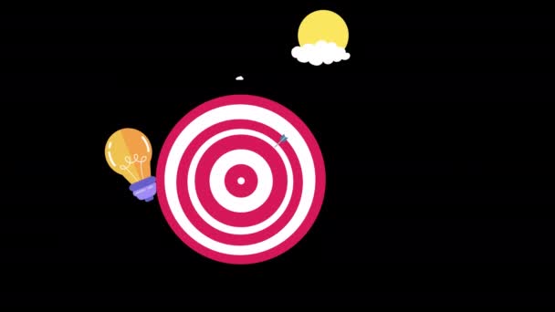 Dart Target Website Boost Seo Ranking Concepto Resultado Búsqueda Marketing — Vídeo de stock
