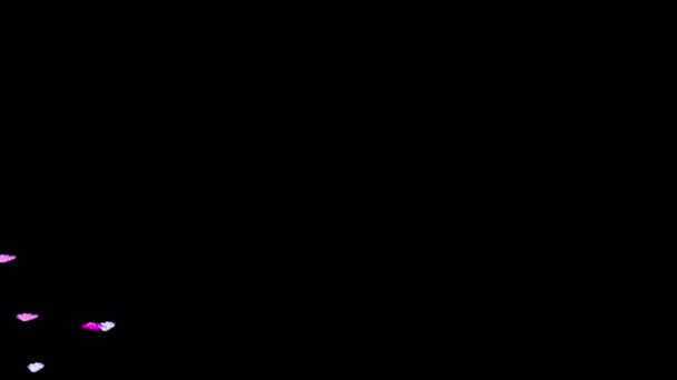 Монарх Бабочка Летает Бесшовный Цикл Анимации Прозрачный Фон Альфа Канал — стоковое видео