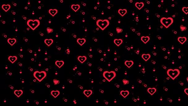 Röd Kärlek Eller Hjärta Animation Heart Beat Concept För Alla — Stockvideo