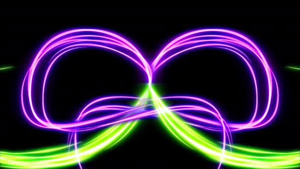 Líneas Partículas Fibra Óptica Futurista Flujo Efecto Movimiento Bucle Abstracto — Vídeo de stock