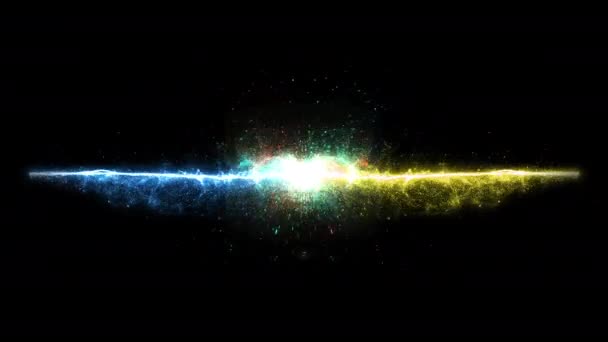 Έκρηξη Σωματιδίων Έκρηξη Αποτέλεσμα Αφηρημένη Animation Έκρηξη Μαύρο Φόντο — Αρχείο Βίντεο