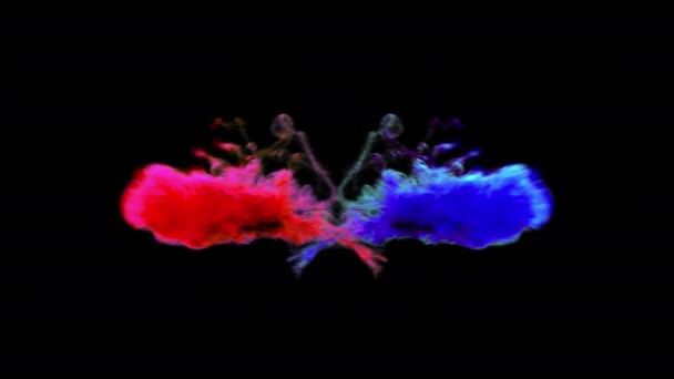 Abstrait Animation Effet Souffle Explosion Particules Colorées Avec Fond Transparent — Video