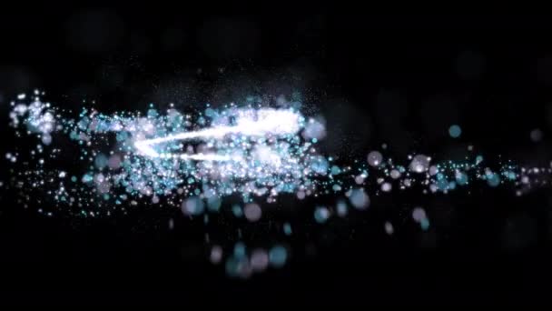 彩色粒子效应爆炸动画彩色数字粒子背景圈 — 图库视频影像