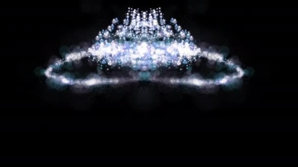 Αφηρημένη Πολύχρωμη Έκρηξη Εφέ Σωματιδίων Animation Πολύχρωμο Ψηφιακό Σωματίδια Φόντο — Αρχείο Βίντεο