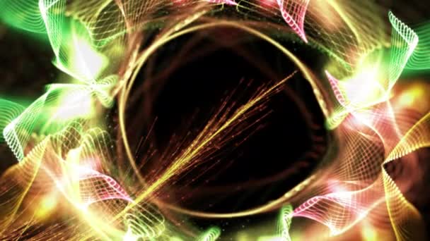 Partikelexplosion Platzt Neon Effekt Abstrakte Sprengeffekt Animation Auf Schwarzem Hintergrund — Stockvideo