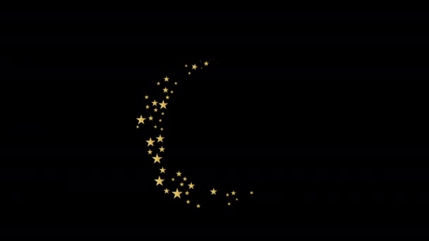 Moon Islamic Muslim Eid Mubarak Ramadan Kareem Moon Animation Alpha — Stock Video