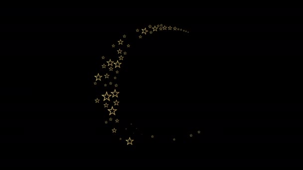Lua Islâmica Muçulmano Eid Mubarak Ramadan Kareem Lua Animação Com — Vídeo de Stock