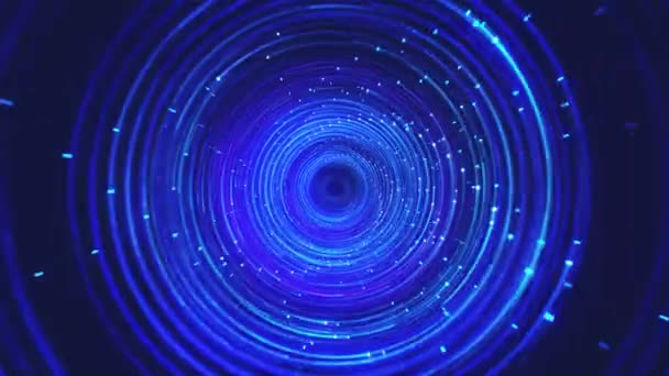 Синій Фіолетовий Абстрактний Круглий Радіальний Фон Ліній Тунелю Фон Потоку — стокове відео
