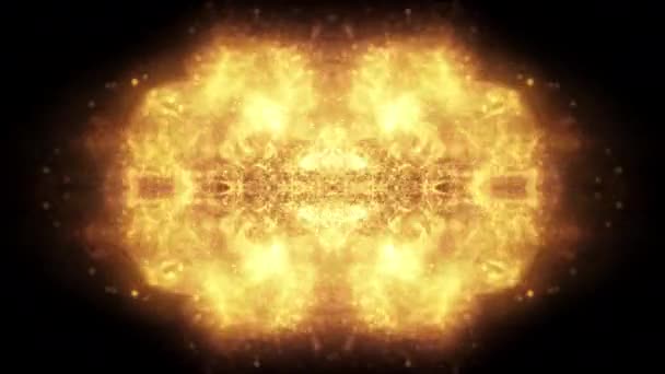 粒子爆炸爆炸效果摘要爆炸效果动画在黑色背景下的应用 — 图库视频影像