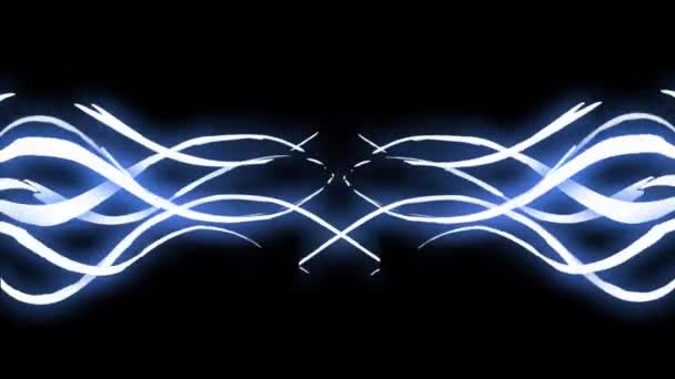 动画手绘魔术形状元素霓虹灯效果光环动画视频透明背景阿尔法通道 — 图库视频影像