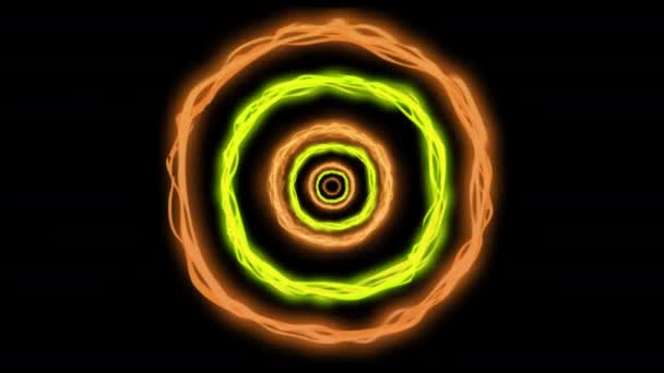 Мультяшна Рука Намальована Магічна Форма Елемент Неоновий Ефект Світлового Циклу — стокове відео