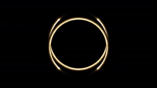 Deeltjestrail Cirkel Effect Animatie Glanzende Ring Met Alfa Kanaal — Stockvideo