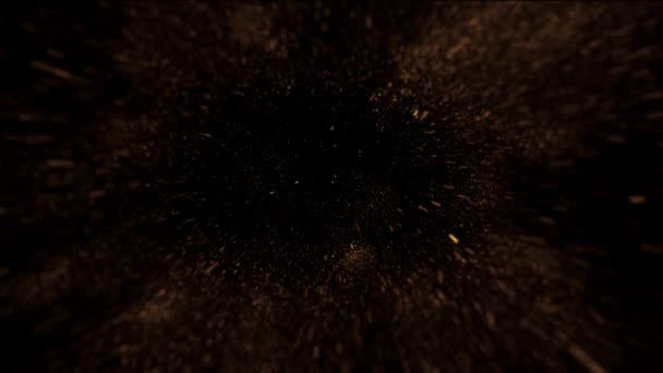 Explosão Partículas Efeito Abstract Blast Animation Black Background — Vídeo de Stock