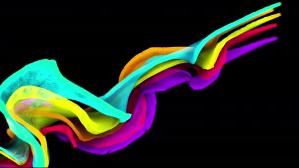 Mit Farbenfroher Energie Glühende Wellenteilchenexplosionen Frostige Nebeleffekte Abstraktes Bewegliches Magisches — Stockvideo