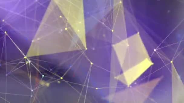 Abstract Plexus Connection Polygon Digital Futuristic Lines Bucle Sin Costura — Vídeo de stock