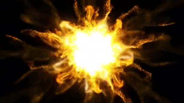 Částice Výbuch Výbuch Efekt Abstraktní Výbuch Efekt Animace Černém Pozadí — Stock video