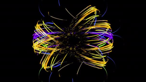 魔法のトレイルの光飛行爆発エネルギー光る波粒子爆発 バースト霜の霧の効果 抽象的な移動 — ストック動画