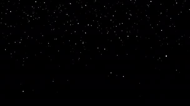 Dust Particles Overlay Floating Glittering Particles Black Background — Stock Video