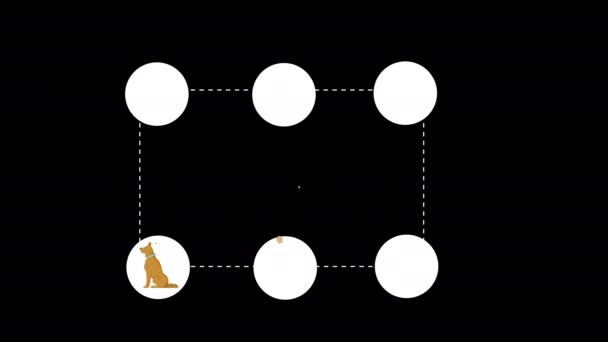 Een Diagram Van Levenscyclus Van Een Hond Voedselconcept Animatie Met — Stockvideo