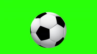 alfa kanalı ile siyah beyaz futbol topu kavramı döngü animasyonu