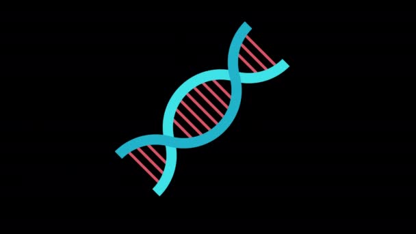Dna Strand Science Molecule Design Icon Concept Loop Animation Video — Stock Video