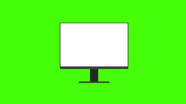 Monitor Pantalla Portátil Icono Concepto Bucle Animación Vídeo Con Canal — Vídeos de Stock