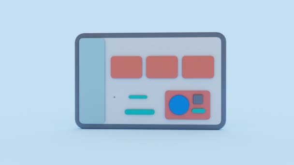 Browserdokument Flat Animated Icon Concept Loop Animation Video Mit Alpha — Stockvideo