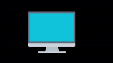 Alfa kanallı ekran dizüstü bilgisayar konsept döngü canlandırma videosunu izle