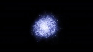 Sihirli efekt soğuk sis efektleri dalga parçacık patlaması alfa kanallı animasyon videosu.
