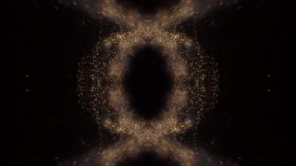 Взрыв Частиц Эффект Анимация Абстрактного Взрыва Черном Фоне — стоковое видео