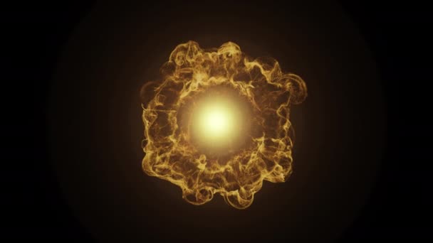 Explosión Partículas Efecto Explosión Abstracta Animación Con Fondo Negro — Vídeo de stock