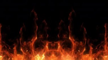 Yangın alevleri animasyon döngüsü alfa kanallı yanan alevi izole etti