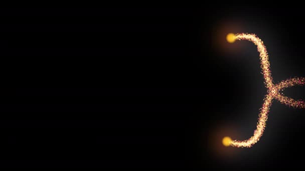 Пыль Светится Быстрыми Тропами Движущимися Потоками Света Прозрачном Фоне Альфа — стоковое видео