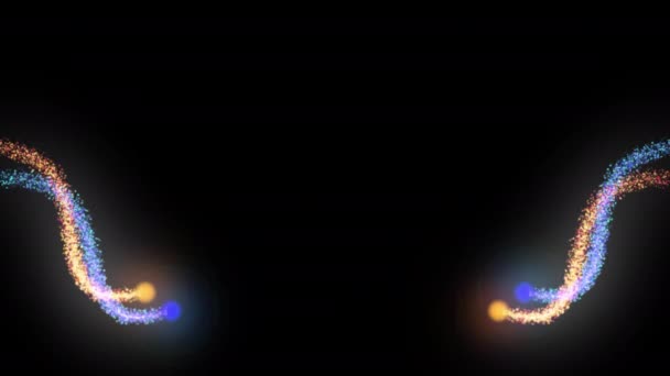 Пыль Светится Быстрыми Тропами Движущимися Потоками Света Прозрачном Фоне Альфа — стоковое видео