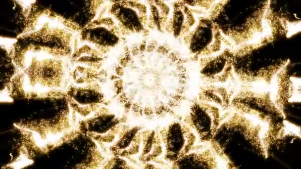 カラフルなエネルギーの光るトレイルウェーブ粒子爆発アニメーション抽象的な移動魔法の光の飛行を特色にする — ストック動画