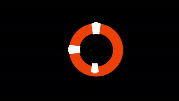 Egy Piros Fehér Életmentő Életmentő Ikon Koncepció Ciklus Animáció Alfa — Stock videók